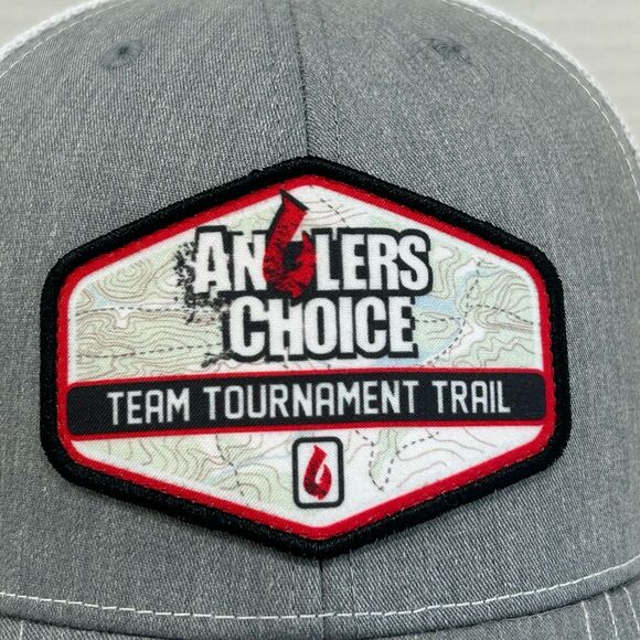 Richardson Cap Hat Men's Snapback Grey White Angler Choice Team Tournament Trail - Picture 2 of 9